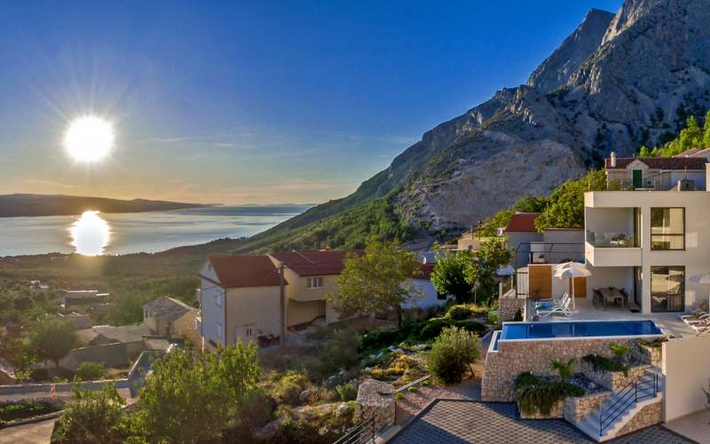Enjoy magical sunsets from your villa's terrace